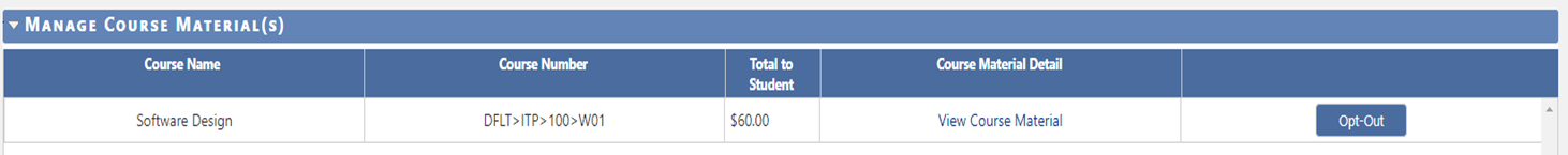 Opt-Out Screenshot on webpage