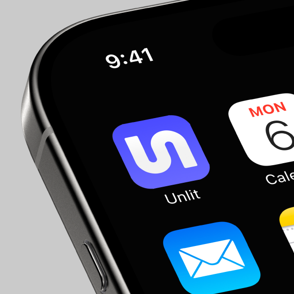 Close-Up of an iPhone App, Unlit