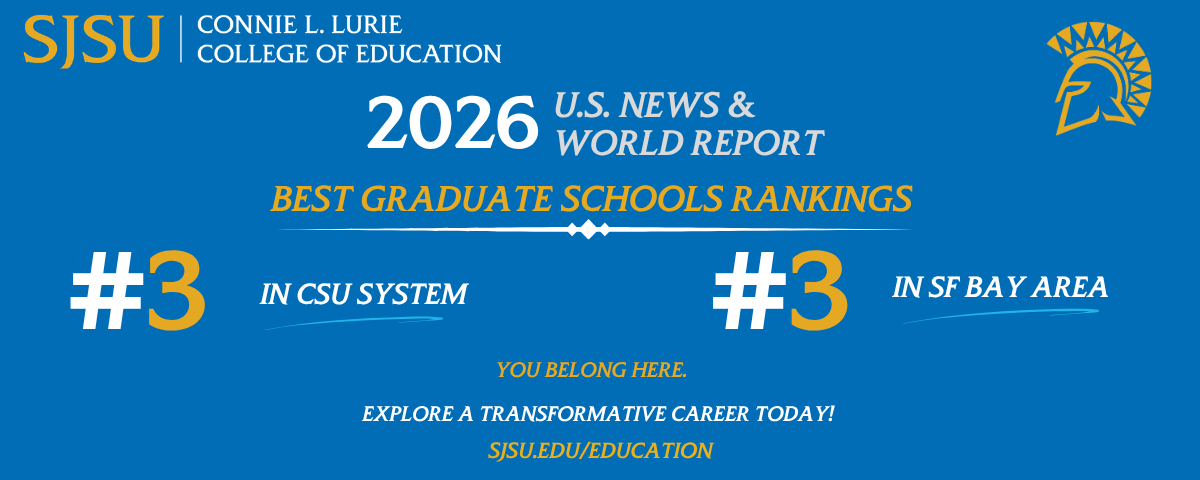 US News & World Report 3rd place rankings in Graduate school in the CSU system and 3rd in the SF Bay Area