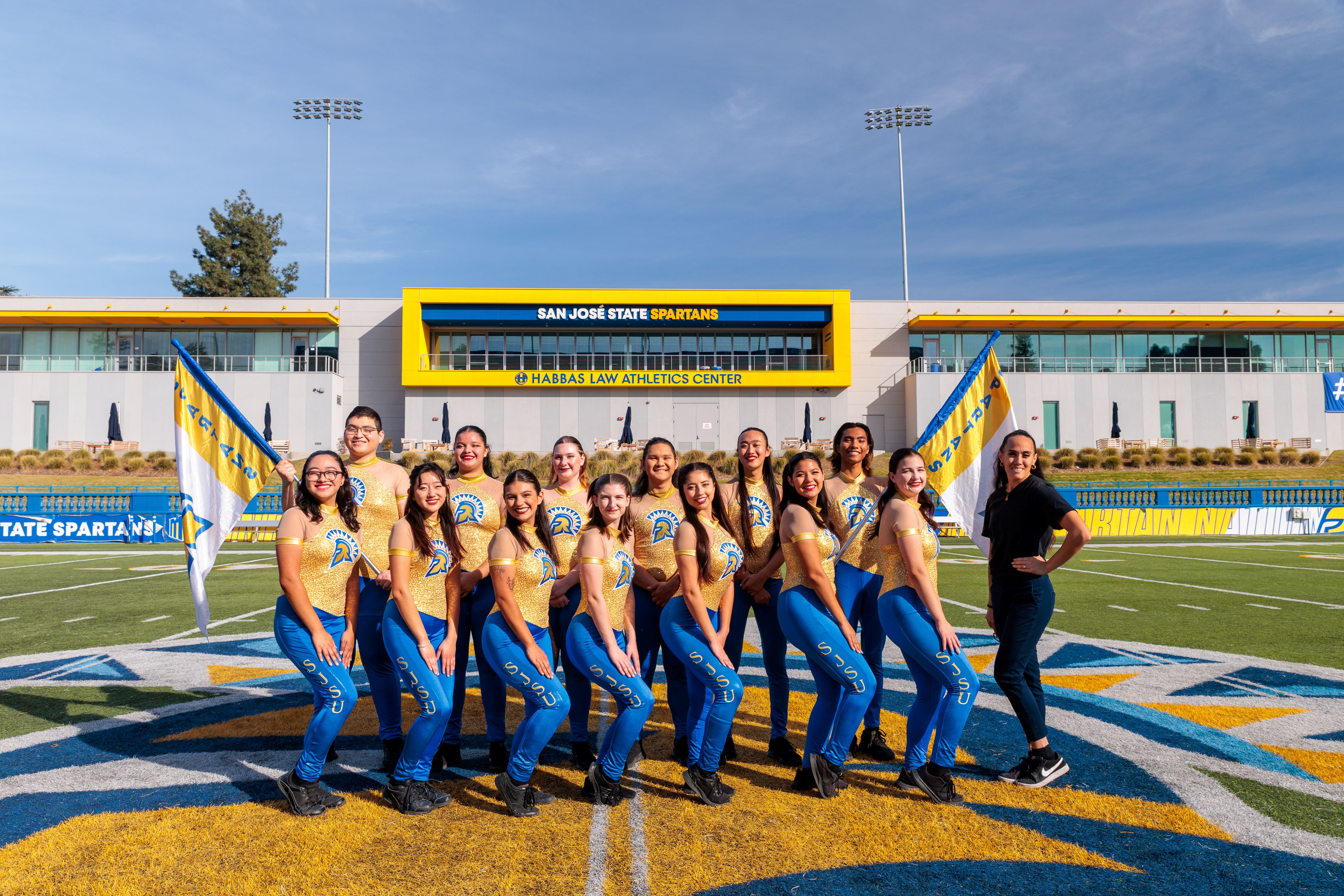 Section picture of the 2021 SJSU Color Guard