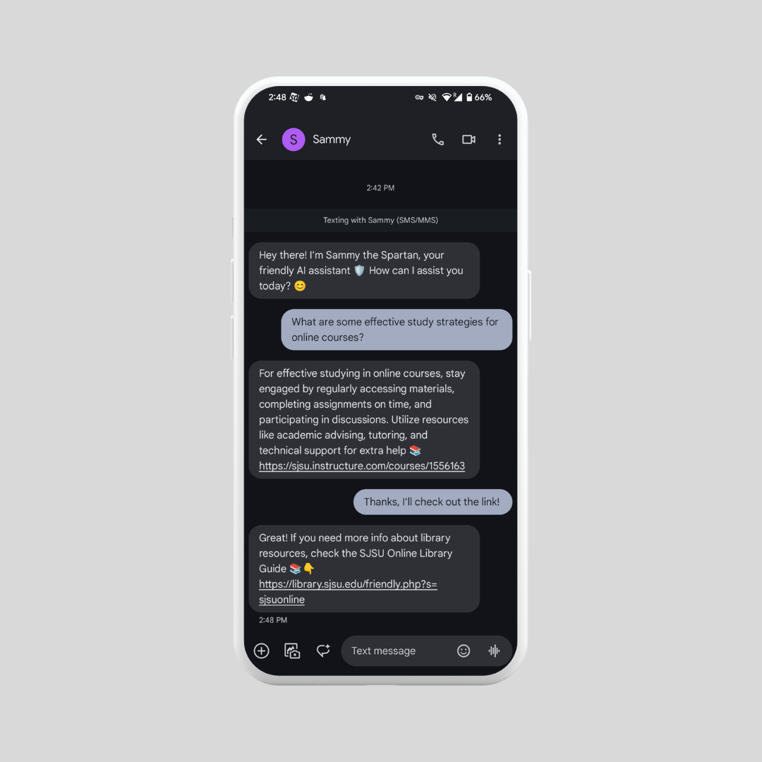 Sammy SMS Chatbot