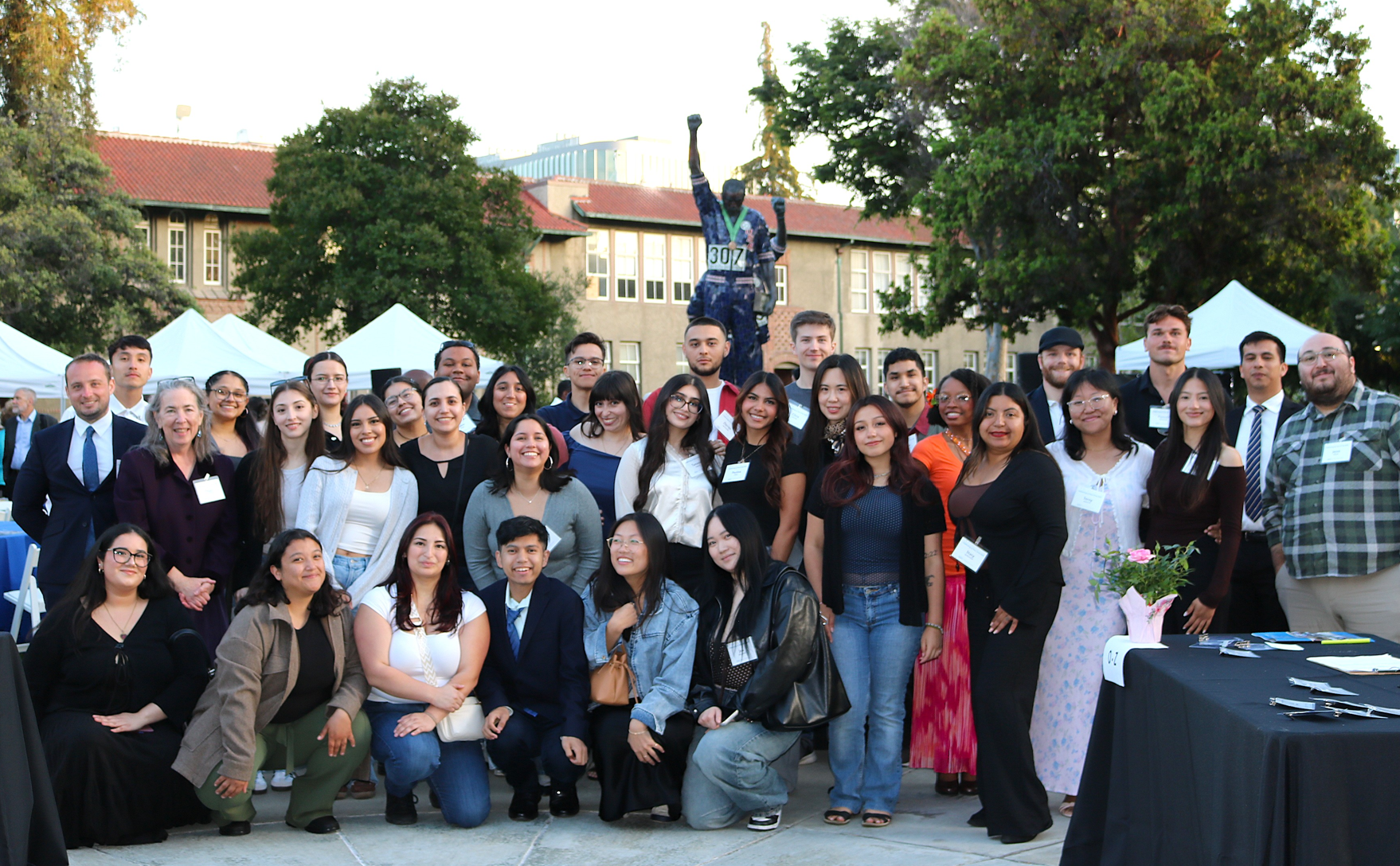 Staff and students at the 15-year celebration Staff and students at the 15-year celebration