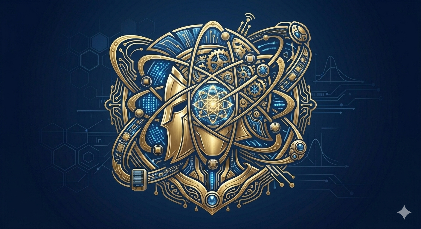 Image of Spartan head with quantum gears