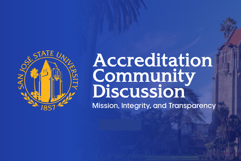 Accreditation Community Discussion today Tuesday November 4 at 2 p.m. in the King Library.